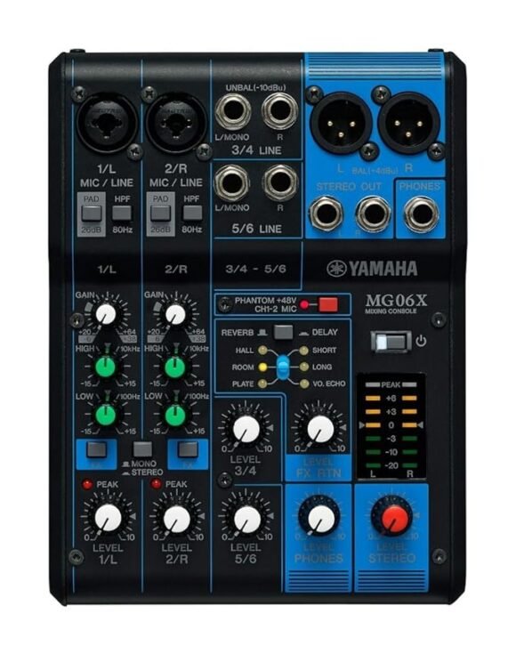 Yamaha MG06X 6-Input Compact Stereo Mixer