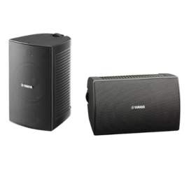 Yamaha VS4 All-Weather Speakers with Mounting Hardware for Small Equipment and High Impedance Connections, Black (1 Pair)