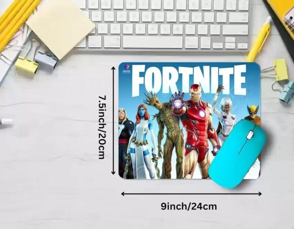 GamerGrip Fortnite Gaming Mouse Pad, Marvel Characters Design, 24 x 20 cm, Blue - Image 2