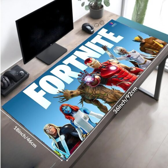 GamerGrip Fortnite StormRider Gaming Mouse Pad, XXXL Desk Mat, 46 x 92 cm, Blue - Image 3